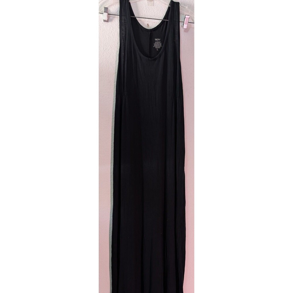 Mossimo Black Sleeveless Long Maxi Dress Women's Size L Large (983D)